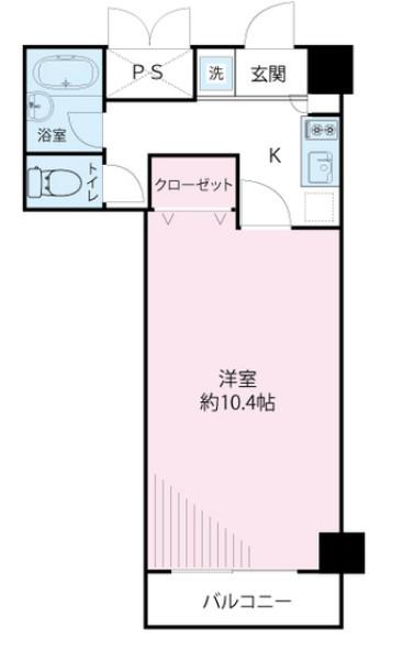 ヴィアレット原宿(1K/1階)の間取り写真