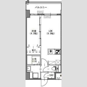 S-RESIDENCE中呉服(1LDK/4階)の間取り写真