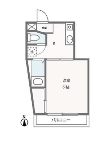 ビルトイイオ(1K/2階)の間取り写真