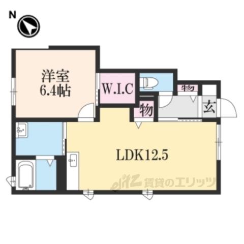 サンライズ平田(1LDK/1階)の間取り写真