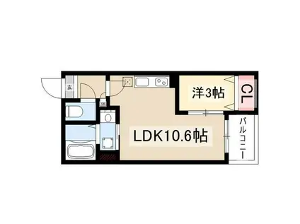 JACK INAEIII(1LDK/3階)の間取り写真