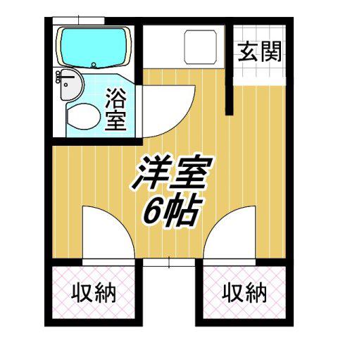 田中ハイツ(ワンルーム/1階)の間取り写真