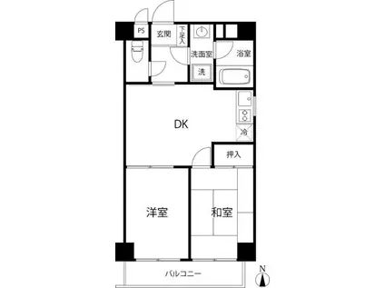 AKTBLD(2DK/3階)の間取り写真