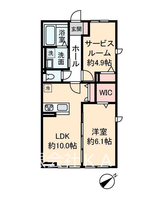 ハイムメゾン新狭山A(1SLDK/1階)の間取り写真