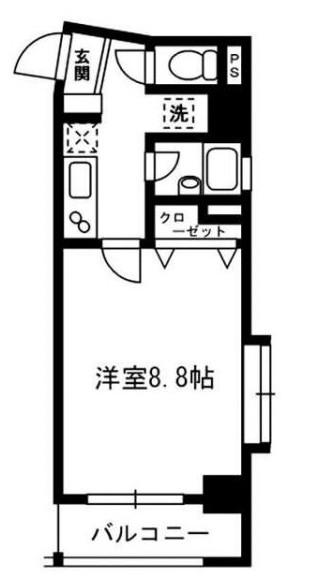 クリエ笹塚(1K/5階)の間取り写真