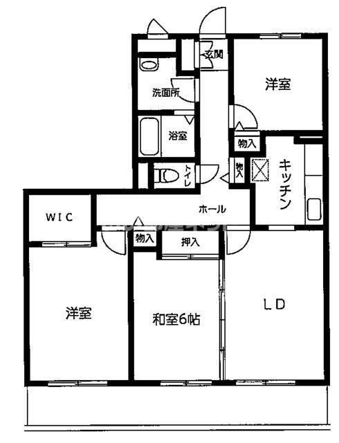 エクセレント和泉(3LDK/2階)の間取り写真