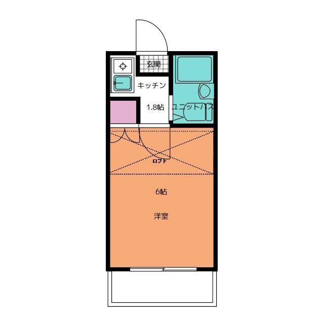 サンパレス市川(1K/1階)の間取り写真