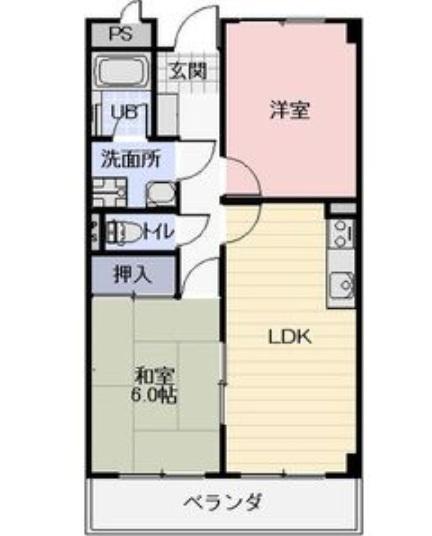 リンピアハピネス(2LDK/3階)の間取り写真