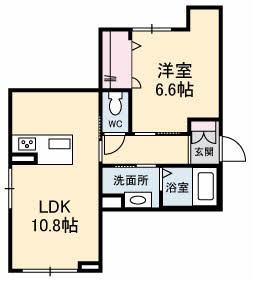 シャーメゾンアレーズII(1LDK/3階)の間取り写真