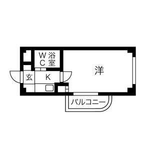プレアール東加古川(ワンルーム/2階)の間取り写真