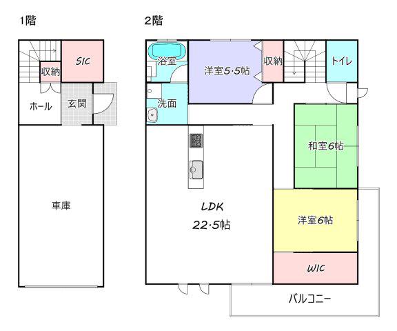 CENTRAL TOWN(3LDK/2階)の間取り写真