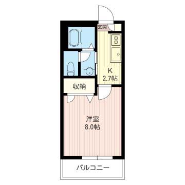 LUCE千駄木(1K/3階)の間取り写真