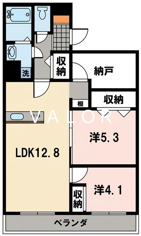 小田急小田原線 小田急相模原駅 徒歩9分 3階建 築1年(2SLDK/3階)の間取り写真