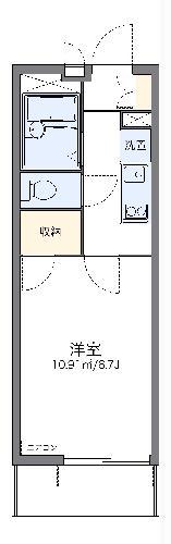 レオパレスゴールド(1K/2階)の間取り写真