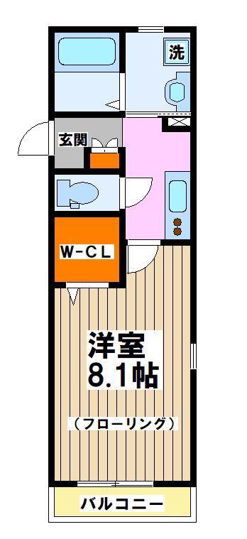 ヴィアーレ吉祥寺(1K/2階)の間取り写真