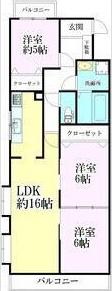 ジョイプラザ南仙台(3LDK/1階)の間取り写真