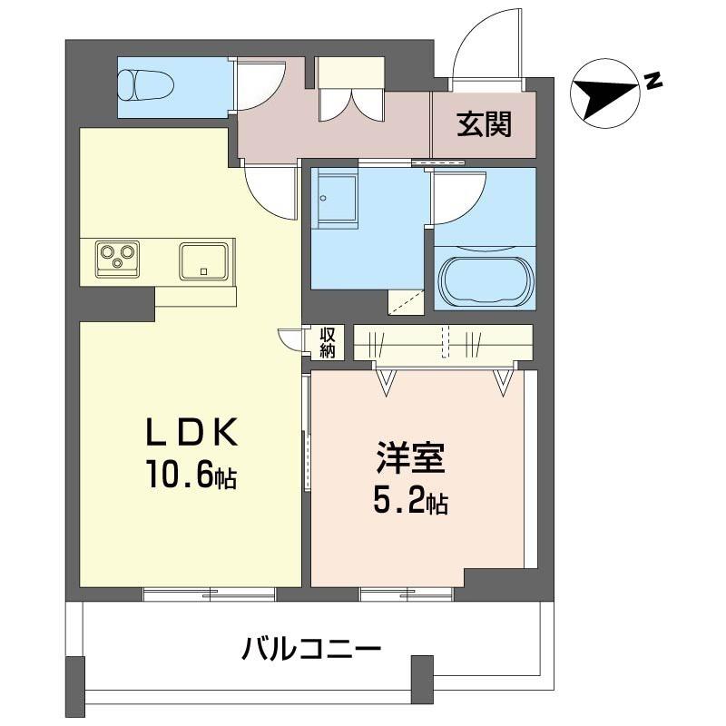 カ・ピリナ柏(1LDK/3階)の間取り写真