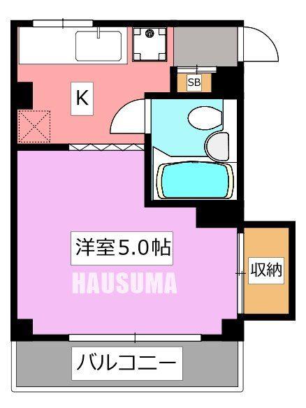東武練馬IMAハウス(1K/2階)の間取り写真