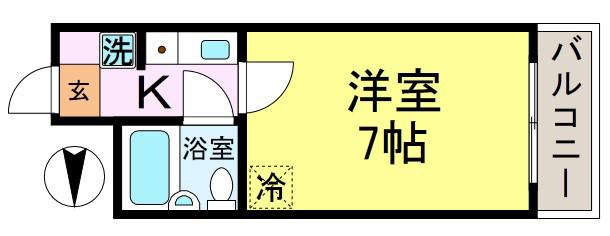 日興パレス新小岩(ワンルーム/3階)の間取り写真