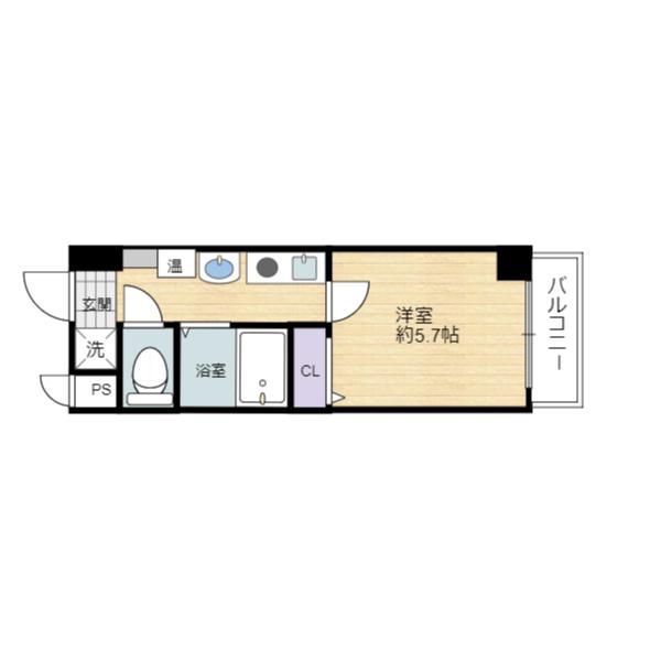 プレミアム本町(1K/6階)の間取り写真