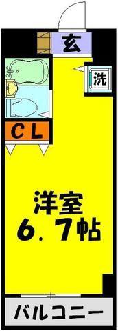 伊勢原七番館(ワンルーム/10階)の間取り写真