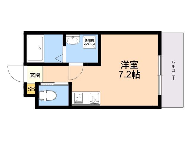 FILATO糸島Ⅱ(ワンルーム/3階)の間取り写真