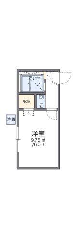 レオパレスドゥマンB館(1K/1階)の間取り写真