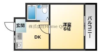 セジュール八戸ノ里(1DK/1階)の間取り写真