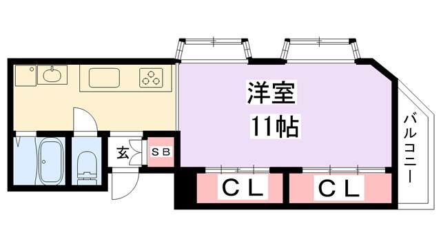 シャルマン81(ワンルーム/4階)の間取り写真