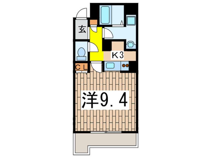 フェリーチェ横濱(1K/7階)の間取り写真