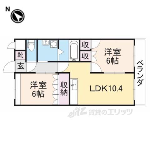 T・Mコート(2LDK/2階)の間取り写真