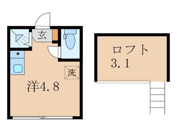 STAGE南長崎(ワンルーム/1階)の間取り写真
