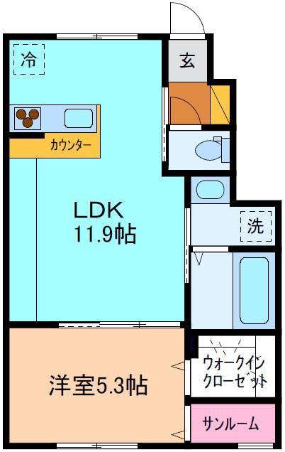 ＩＲいしかわ鉄道 小松駅 徒歩25分 2階建 新築(1LDK/1階)の間取り写真