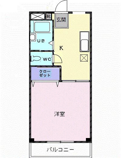 T&Tビル(1K/3階)の間取り写真