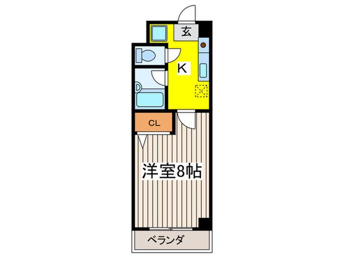 タウンコート三鷹(1K/3階)の間取り写真