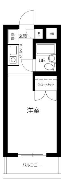スカイコート蒲田第5(ワンルーム/2階)の間取り写真
