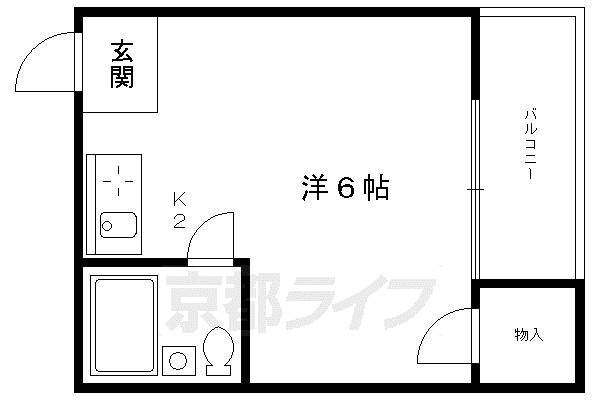 シャトルウサミ(1K/3階)の間取り写真