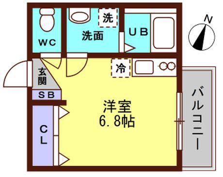 ファーストホーム吉野町 (ワンルーム/3階)の間取り写真