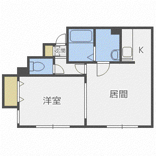 サンセーヌ(1LDK/2階)の間取り写真