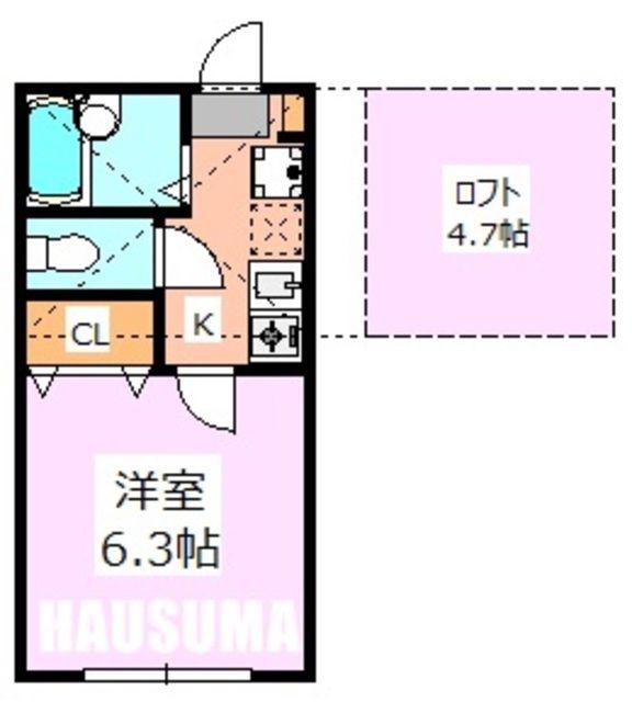 LANDSITZ田端ウエスト(1K/1階)の間取り写真