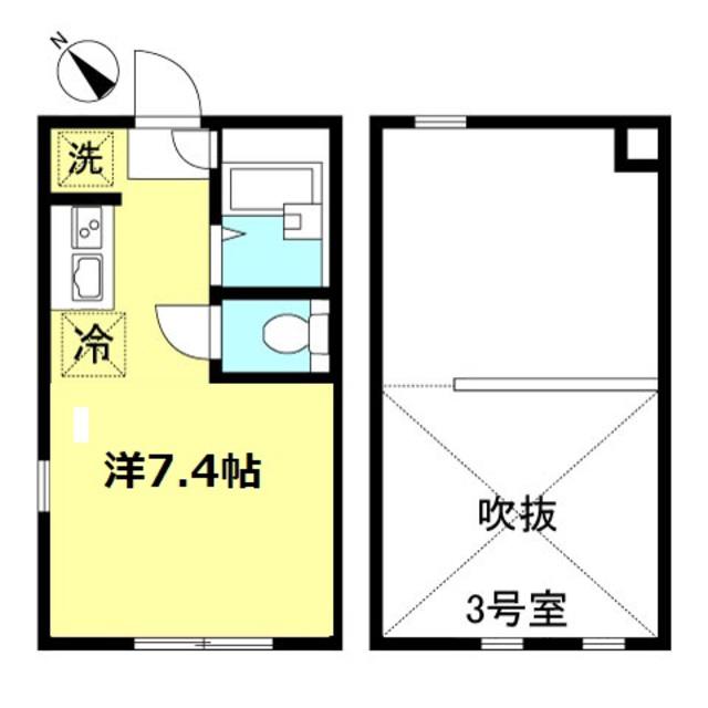 EVERFRESH柿生(ワンルーム/1階)の間取り写真