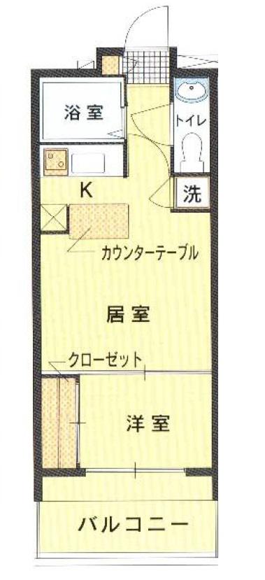 エステート・モア・天神サクセス(1LDK/14階)の間取り写真
