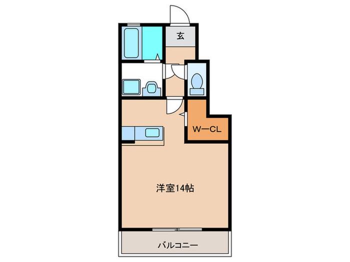 メルヘンローズ泉(ワンルーム/1階)の間取り写真