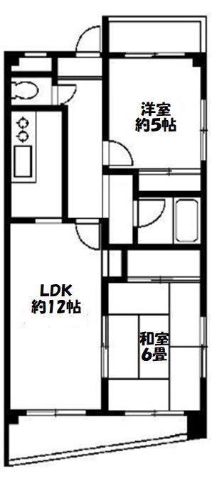 グランドウールエムパレス(2LDK/2階)の間取り写真