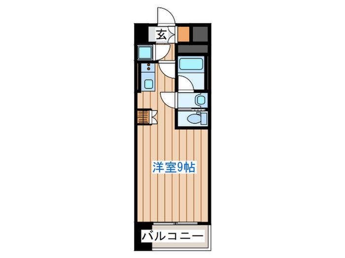 ラピスラズリ上杉(ワンルーム/3階)の間取り写真