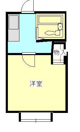 コーポ旭川(1K/2階)の間取り写真