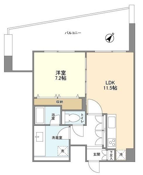 ナーベルお茶の水(1LDK/9階)の間取り写真