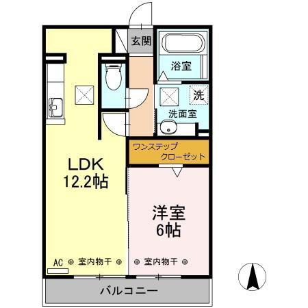 LUMIERE MARUJU(1LDK/1階)の間取り写真