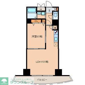 MEDIO18(1LDK/4階)の間取り写真