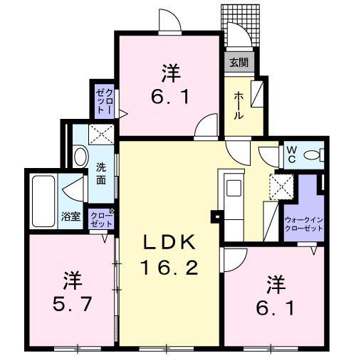 アル・トール(3LDK/1階)の間取り写真